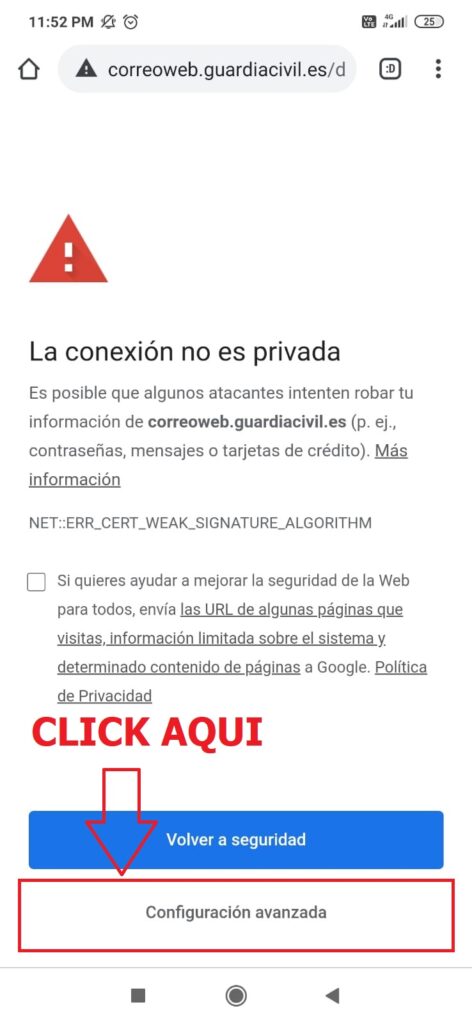 Instrucciones para entrar correo corporativo guardia civil