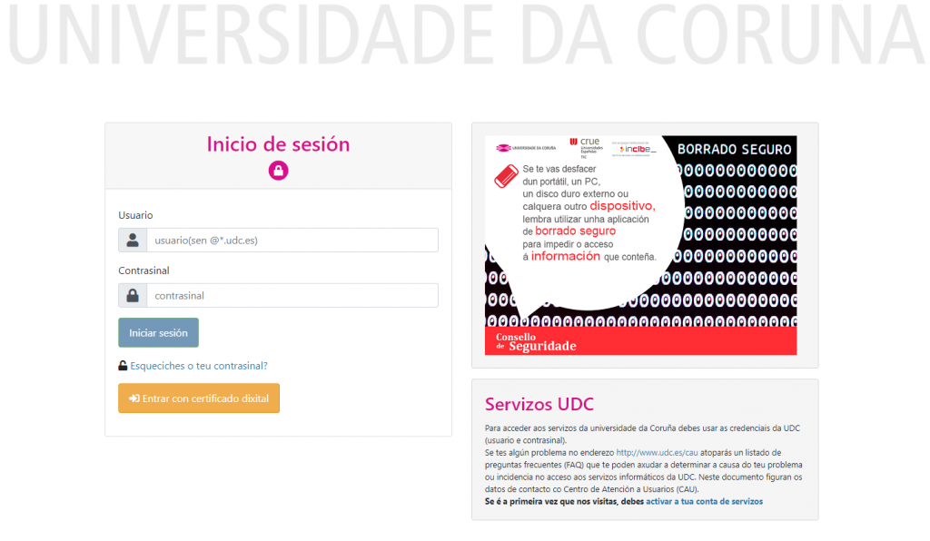 acceso universidad virtual moodle udc universidad de coruña
