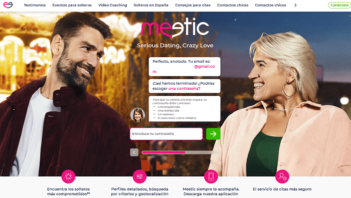 crear contraseña para meetic