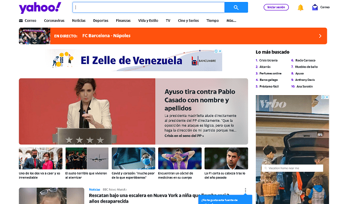 entrar en yahoo